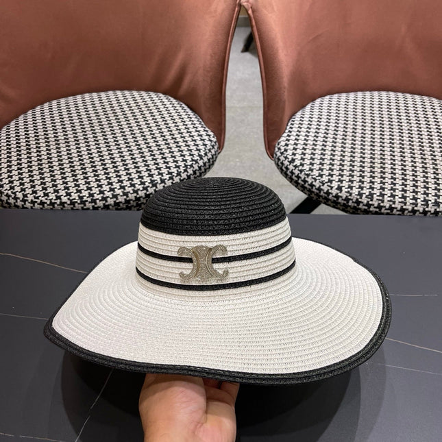 CELINE 26S WIDE BRIM STRAW SUN HAT 199