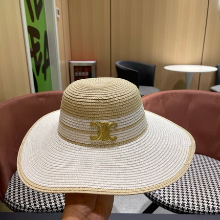 CELINE 26S WIDE BRIM STRAW SUN HAT 197