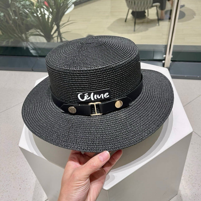 CELINE 26S STRAW BOATER HAT STYLE 141