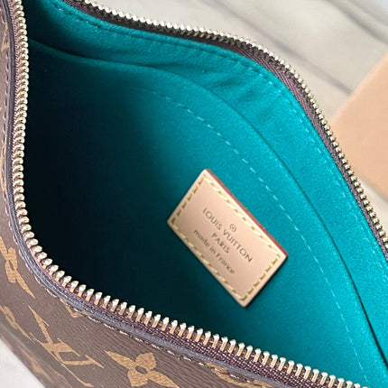 NEVERFULL MM 31 IN BROWN MONOGRAM CANVAS WITH PINK RABBIT PATCH