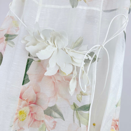 DITSY FLORAL PRINT LONG DRESS NATURA 25S IN SILK 266337