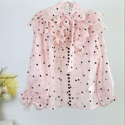 ZIMMERMANN RUFFLED CHIFFON BLOUSE 270155