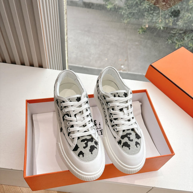 GET SNEAKER IN BLACK MIX PALE GRAY MAXI CANVAS AND CALFSKIN
