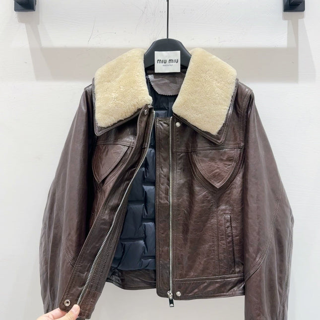 MIUMIU LEATHER JACKET STYLE 585
