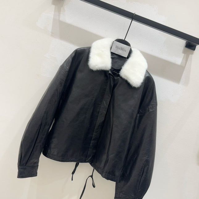 MAX MARA 25S SHEEPSKIN AND MINK FUR COAT 154
