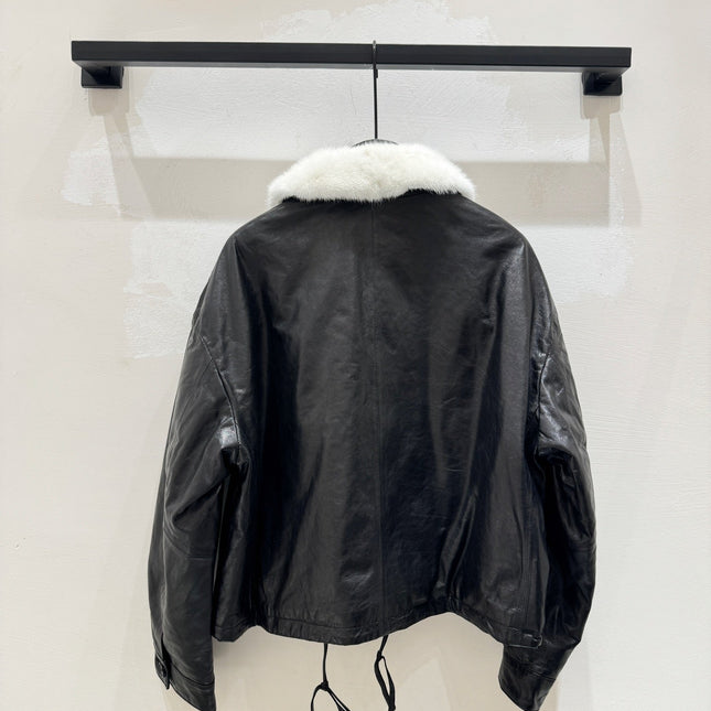 MAX MARA 25S SHEEPSKIN AND MINK FUR COAT 154