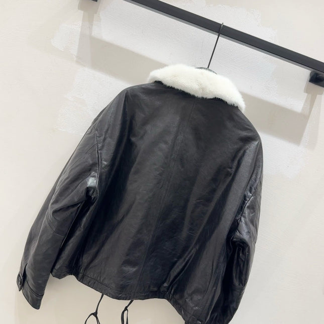 MAX MARA 25S SHEEPSKIN AND MINK FUR COAT 154