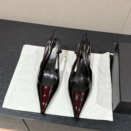 SL CHERISH SLINGBACK 75 WINE CALFSKIN