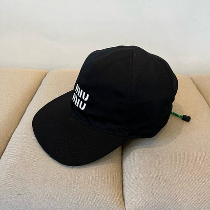 MIUMIU BASEBALL CAP IN BLACK KHAKI FABRIC STYLE 7