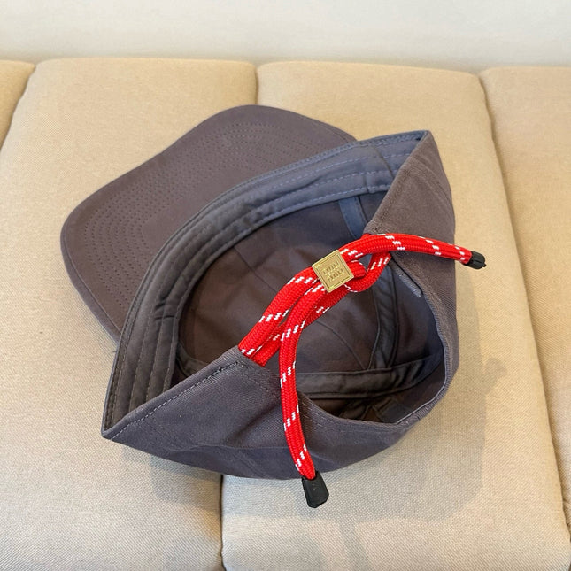 MIUMIU BASEBALL CAP IN DARK GREY KHAKI FABRIC STYLE 4