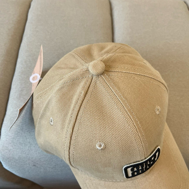 MIUMIU BASEBALL CAP IN BEIGE KHAKI FABRIC STYLE 3