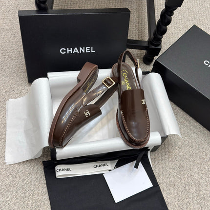 CC 25C Slingback Loafer Chocolate Patent Leather