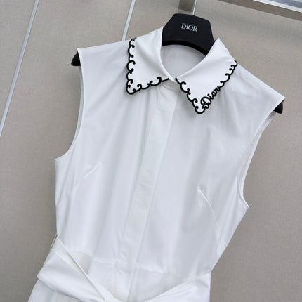DIOR 26S SLEEVELESS COLLARED SHIRT DRESS 1303