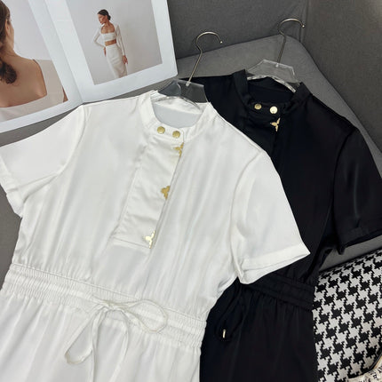 ROUND-NECK SHORT-SLEEVE DRESS 253297