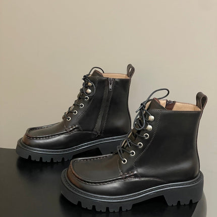 LOEWE 26S ANKLE BOOTS IN DARK BROWN CALFSKIN