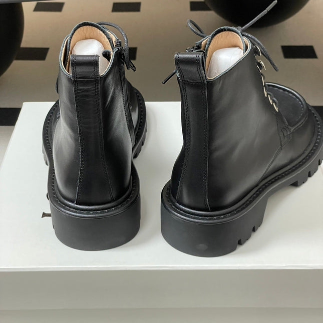 LOEWE 26S ANKLE BOOTS IN BLACK CALFSKIN