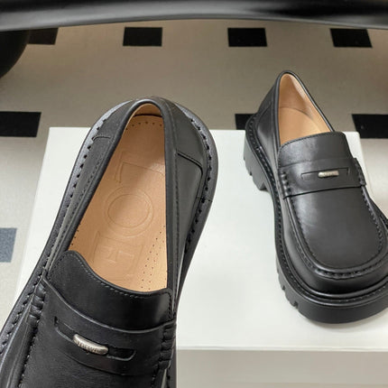 LOEWE 26S LOAFER IN BLACK CALFSKIN