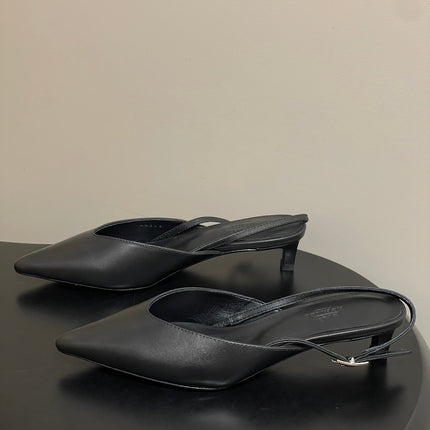 HM 26S NICOLE SLINGBACK 40MM IN BLACK CALFSKIN SILVER HARDWARE