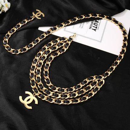 CC Vintage Waist Belt Chain Gold Hardware