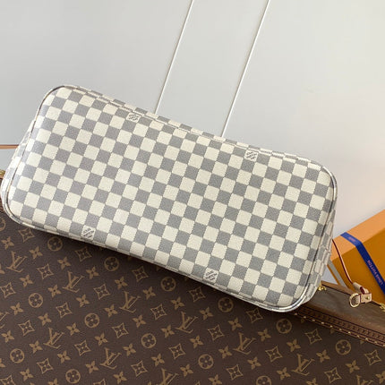 LV NEVERFULL 39 MM IN BEIGE DAMIER AZUR CANVAS