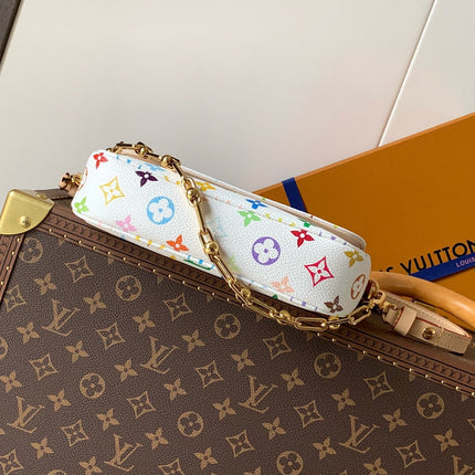 LV 26S WALLET ON CHAIN IVY 23 IN WHITE COATED CANVAS