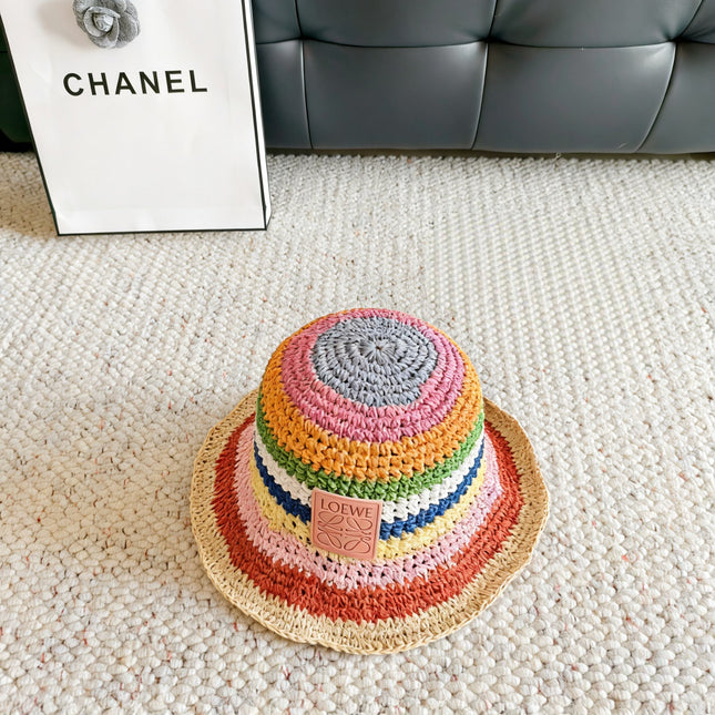 LOEWE 26S MULTICOLOR CROCHET BUCKET HAT STYLE 046