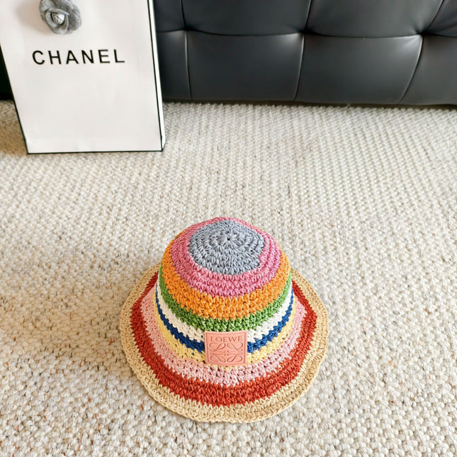 LOEWE 26S MULTICOLOR CROCHET BUCKET HAT STYLE 046