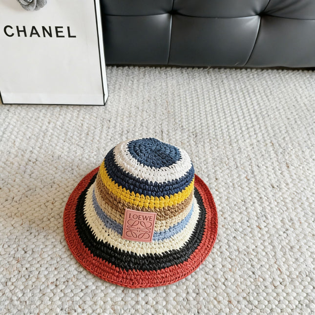 LOEWE 26S MULTICOLOR CROCHET BUCKET HAT STYLE 045
