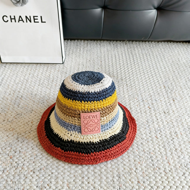 LOEWE 26S MULTICOLOR CROCHET BUCKET HAT STYLE 045
