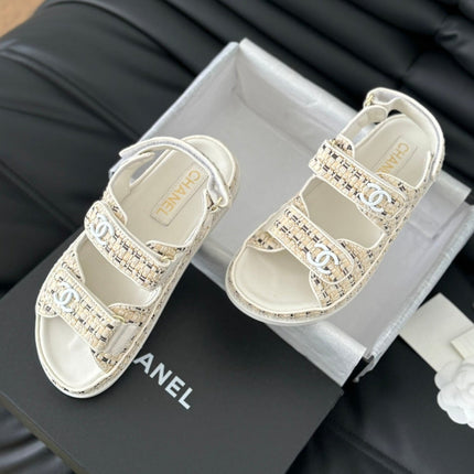 Dad Sandals Sheepskin Beige Cream