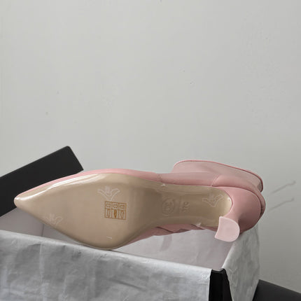 CHANEL 26S ANKLE BOOTS IN PINK LAMBKIN