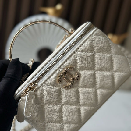 CHANEL 25S COCO CRUSH 17 IN CREAM CALFSKIN GOLD HARDWARE