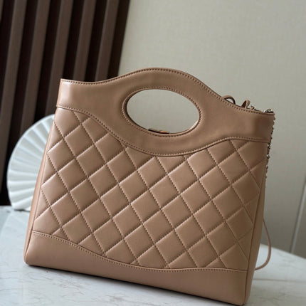 CHANEL 26S MINI SHOPPING BAG 32 IN TAUPE BROWN LAMBSKIN