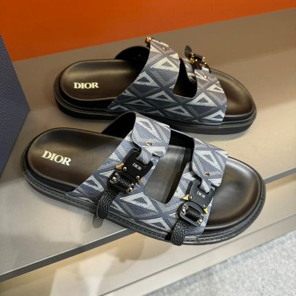 CD DOUBLE H-TOWN SANDAL ANCHOR CALFSKIN