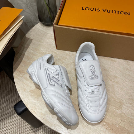 FOOTPRINT SOCCER SNEAKER IN WHITE CALFSKIN