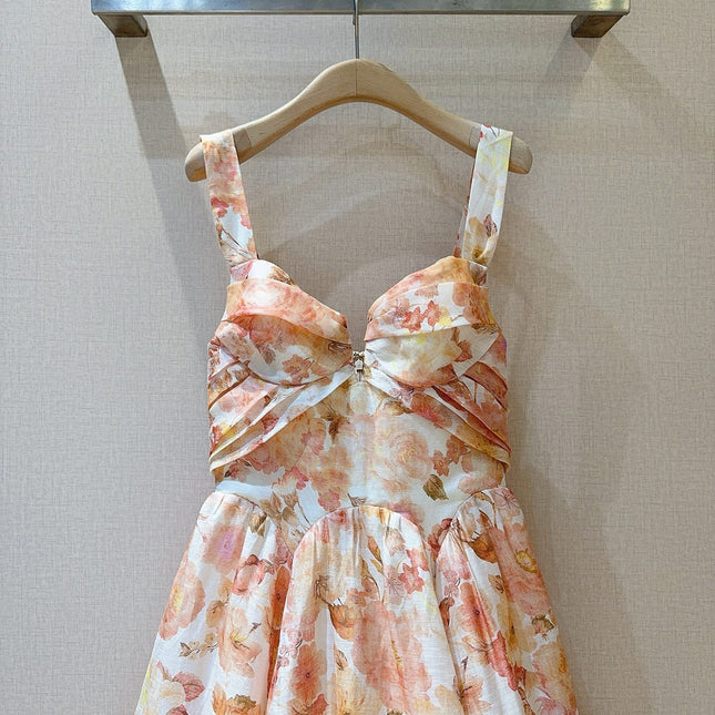 ZIMMERMANN 26S PATTERNED SPAGHETTI STRAP DRESS STYLE 75