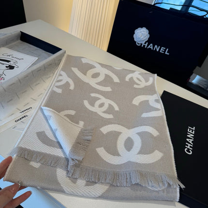 CHANEL 26S SCARF 185 IN WOOL 510946