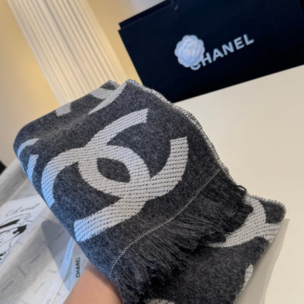 CHANEL 26S SCARF 185 IN WOOL 510947
