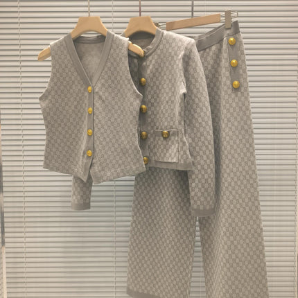 BALMAIN TOP AND STRAIGHT-LEG PANTS SET 24233 STYLE 1