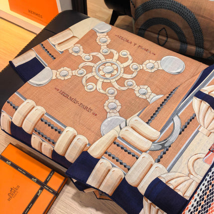 HERMES SCARF 140 IN SILK 134455