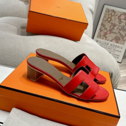 0ASIS SANDAL CRIMSON CALFSKIN CLASSIC