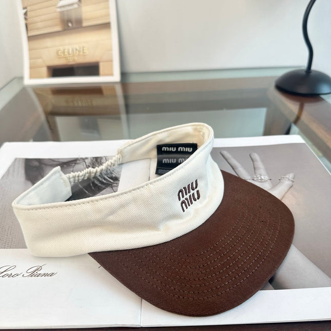 MIUMIU 26S CLASSIC LOGO SUN VISOR 346911