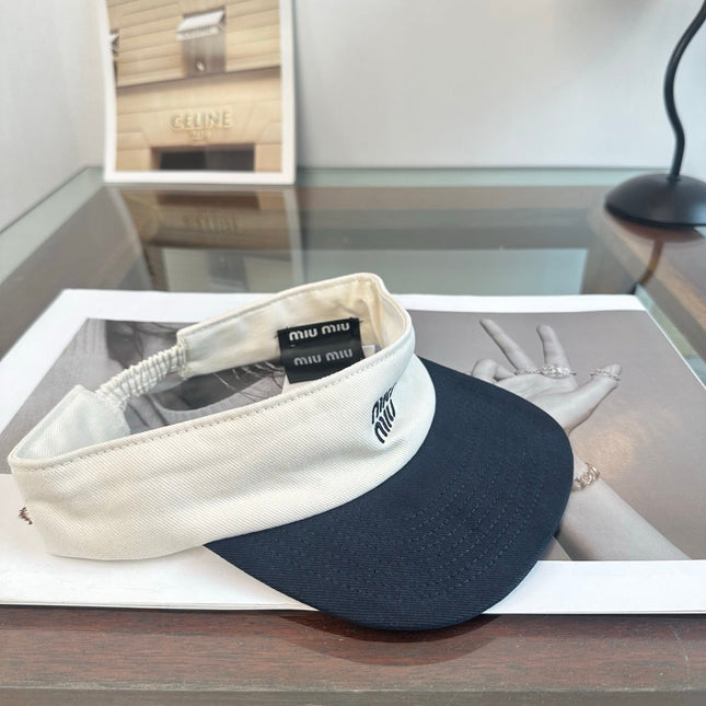 MIUMIU 26S CLASSIC LOGO SUN VISOR 346912
