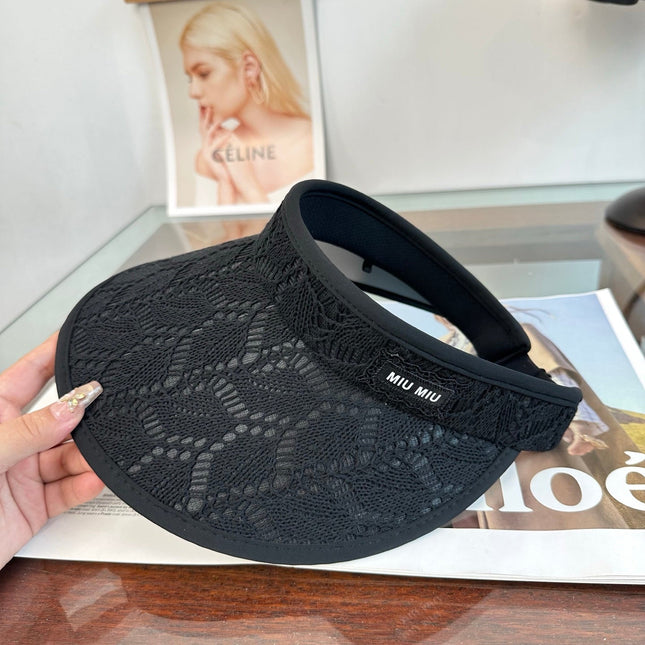 MIUMIU 26S LACE VISOR HAT 343476