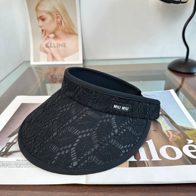 MIUMIU 26S LACE VISOR HAT 343476