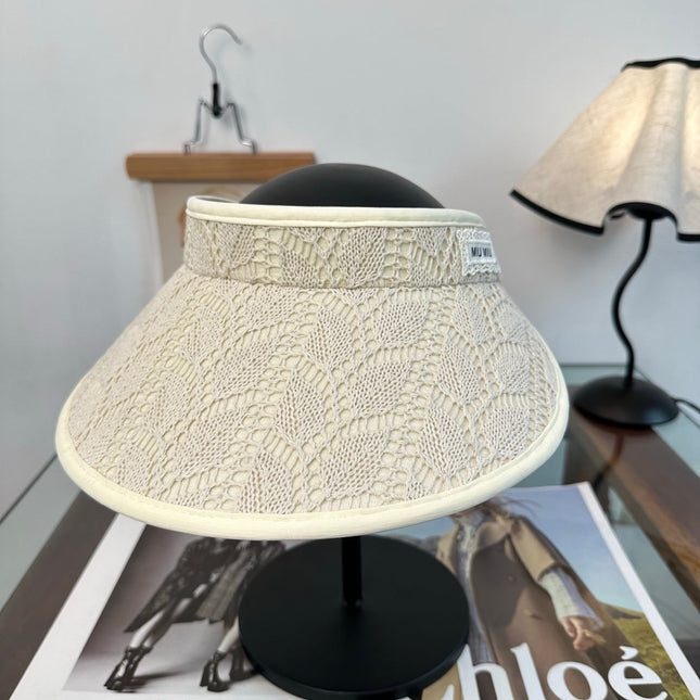 MIUMIU 26S LACE VISOR HAT 343477
