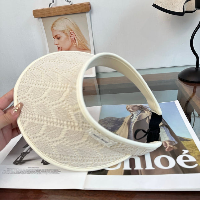 MIUMIU 26S LACE VISOR HAT 343477