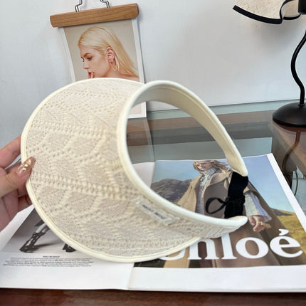 MIUMIU 26S LACE VISOR HAT 343477