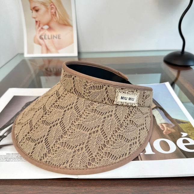 MIUMIU 26S LACE VISOR HAT 343478