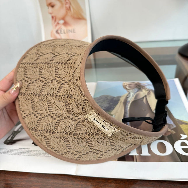 MIUMIU 26S LACE VISOR HAT 343478